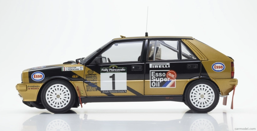 Kyosho Lancia Delta Hf Integrale 4wd Team Esso N 1 Winner Rally Piancavallo 1987 Fabrizio Tabaton - Luciano Tedeschini 1:18 Černé Zlato