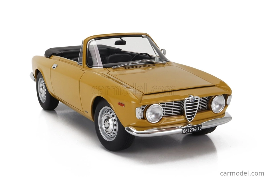 Mitica Alfa romeo Giulia 1600 Gtc Cabriolet Otvorený 1964 - Interiér Čierna 1:18 Giallo Ochre - Žltá