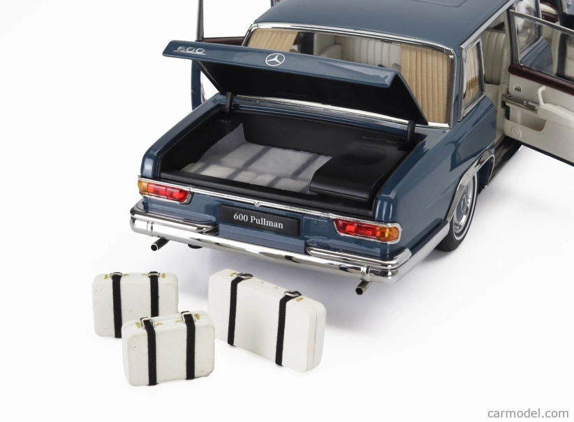 Nzg Mercedes Benz S-class 600 Lwb Pullman (w100) 1963-1981 1:18 Svetlomodrá