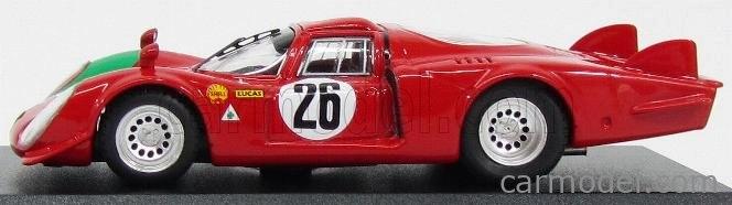 Najlepší model Alfa romeo 33.2 Lm N 26 1000km Monza 1968 Trosch - Gosselin 1:43 Red