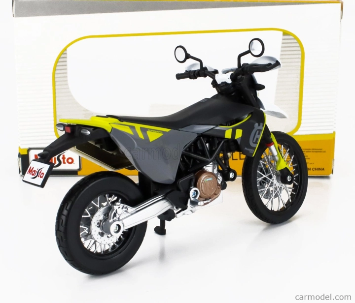 Maisto Husqvarna Husky 701 Supermoto 2023 1:12 čierna žltá