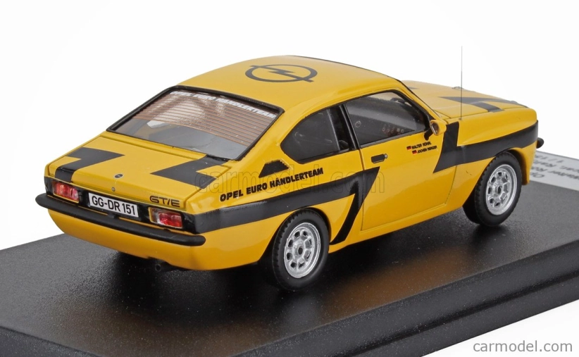 Trofeu Opel Kadett Gte N 0 Testovacie vozidlo Rally Montecarlo 1975 Walter Rohrl - Jochen Berger 1:43 Žltá čierna