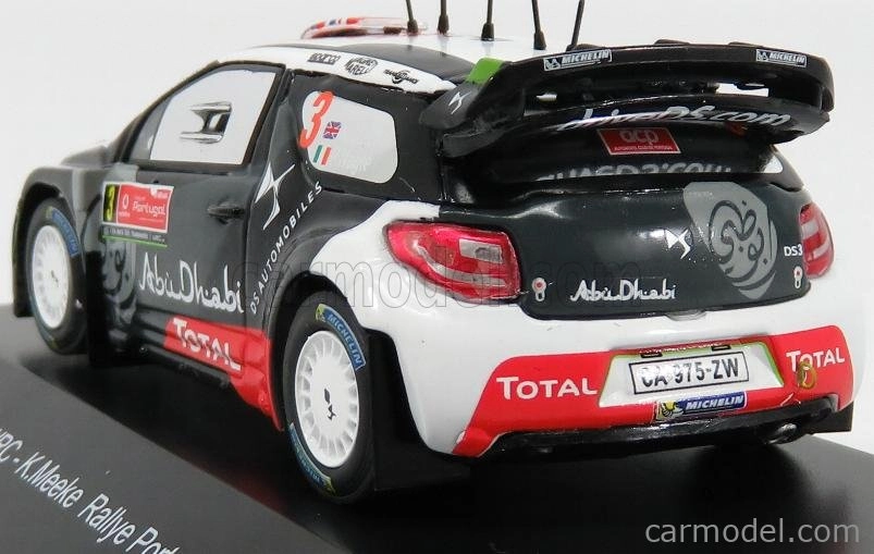 Minipartes Citroen Ds3 Wrc Abu Dhabi N 3 Rally of Portugal 2015 K.meeke - P.nagle 1:43 Biela čierna červená