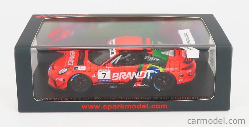 Spark-model Porsche 911 991 Gt3 Cup N 7 Porsche Carrera Cup 2020 M.paludo 1:43 Oranžová Černá