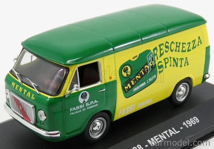 Edicola Fiat 238 Van Mental 1969 1:43 Zelenožltá