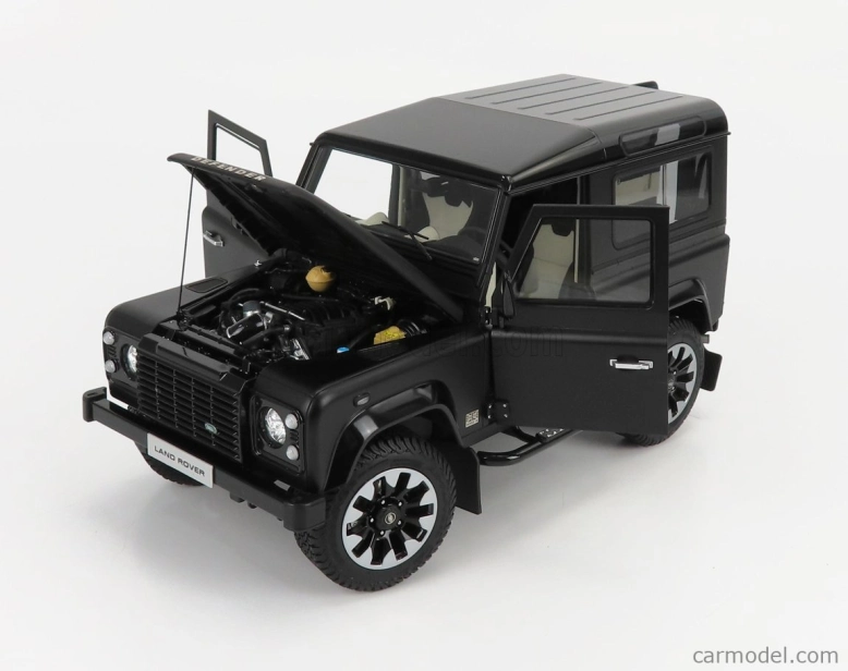 Lcd-model Land rover Defender 90 Works V8 70th Edition 2018 1:18 Matt Black