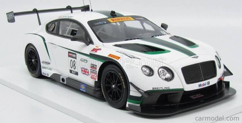 Truescale Bentley Continental V8 Gt3 Team Dyson Racing N 8 3rd Sonoma Gp Grand Prix 2014 B.leitzinger 1:18 Biela