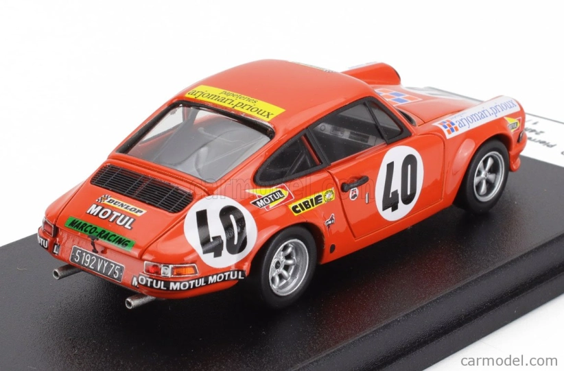 Trofeu Porsche 911s Coupe N 40 24h Le Mans 1972 Pierre Mauroy - Marcel Mignot 1:43 Orange