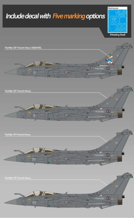 Model Kit letadlo 12368 - RAFALE M MARINE NATIONALE (1:48)