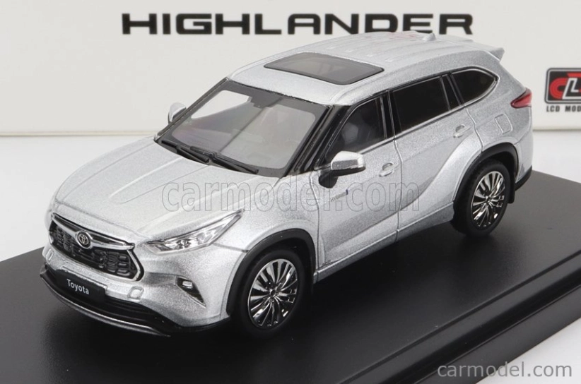 LCD model Toyota Highlander 2022 1:64 strieborná