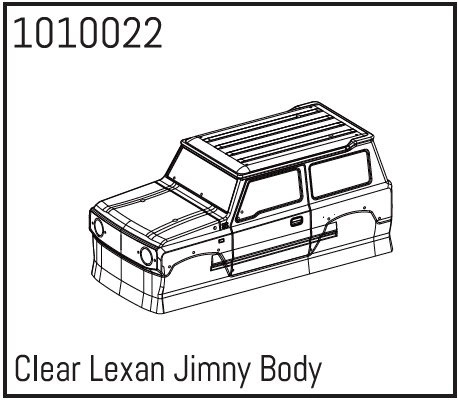 HBP240137 - (1010022) Clear Lexan Jimny Body