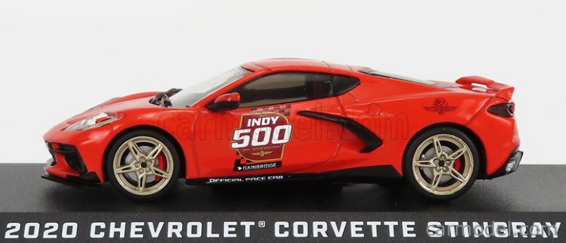 Greenlight Chevrolet Corvette C8 oficiálne Pace Car Indianapolis 500 Mile Race 2020 1:43 červená