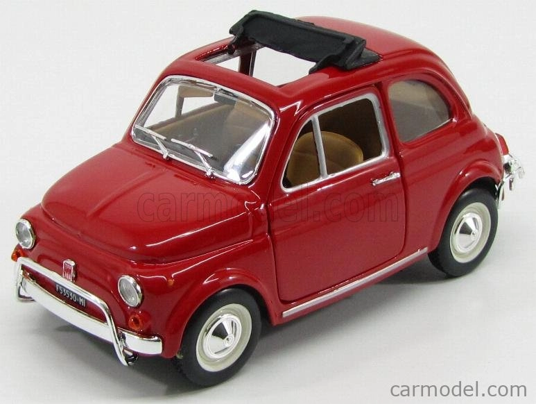 Bburago Fiat 500l Open Roof 1968 1:24 Red