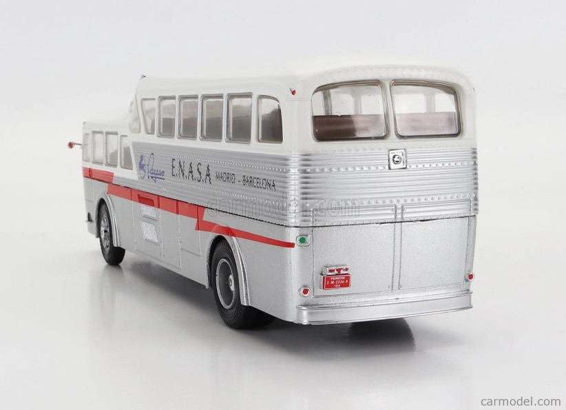 Edicola Pegaso Z-403 Monoscocca Bus E.n.a.s.a. Madrid-barcellona 1951 1:43 Strieborná biela červená