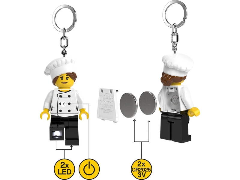 LEGO svietiaca kľúčenka – Šéfkuchárka