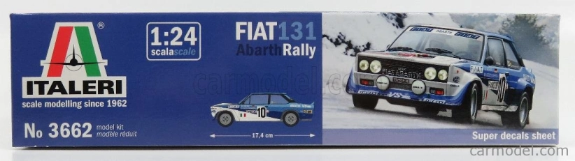 Italeri Fiat 131 Abarth Team Fiat Italia N 10 Winner Rally Montecarlo 1980 W.rohrl - C.geistdorfer 1:24 /