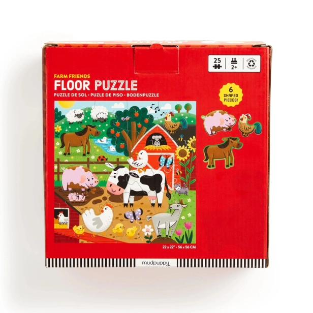 Mudpuppy Podlahové puzzle Farm Friends 25 dielikov