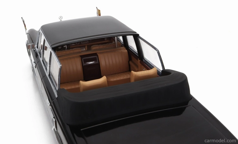 Kk-scale Mercedes benz S-class 600 Pullman (w100) Landaulet Semiconvertible Queen Elizabeth Ii - Kurt Georg Kiesinger 1965 1:18 Black