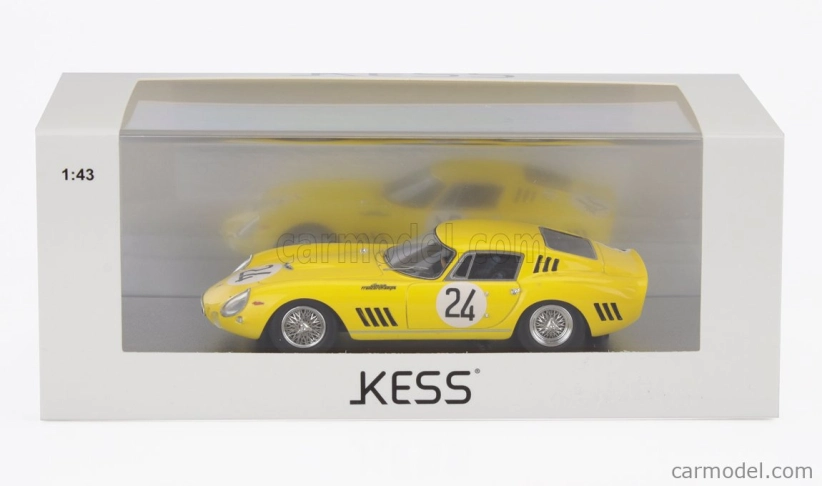 Kess-model Ferrari 275 Gtb/c Sn.6885 Team Ecurie Francorchamps N 24 3. 24h Le Mans 1965 Willy Mairesse - Jean Blaton (beurlys) 1:43 Žltá