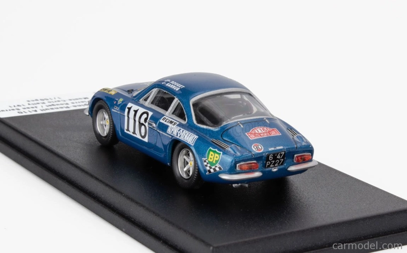 Trofeu Renault Alpine A110 (night Version) N 116 Rally Montecarlo 1971 Jean Pierre Rouget - Jean Sarrus 1:43 Blue