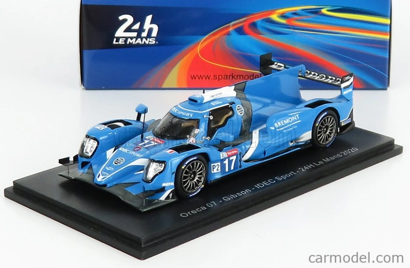 Spark-model Oreca 07 Gibson Team Idec Sport Racing N 17 15th 24h Le Mans 2020 J.kennard - P.pillet - K.tilley 1:43 Blue