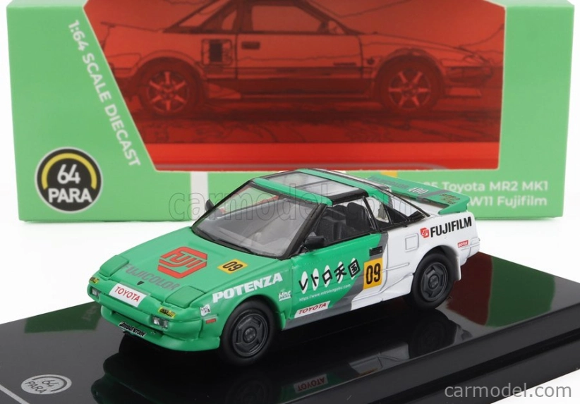 Paragon-models Toyota Mr2 Mki N 09 Aw11 Fujifilm Lhd 1995 1:64 Zelená Bílá