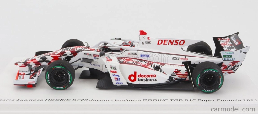 Spark-model Dallara Sf23 Toyota Trd01f Team Denso Rookie Racing N 14 Super Formula Season 2023 Kazuya Oshima 1:43 Bílá Červená Černá