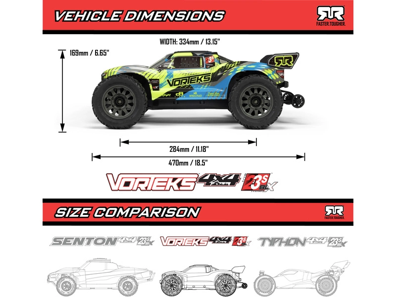 RC auto Arrma Vortex 223S BLX 1:10 4WD RTR DSC, fialová