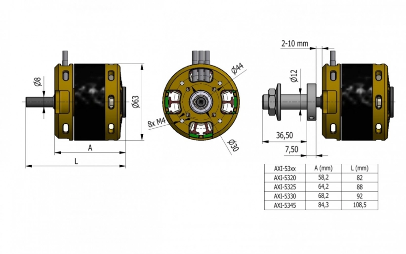 AXI 5345/14HD V2 striedavý motor