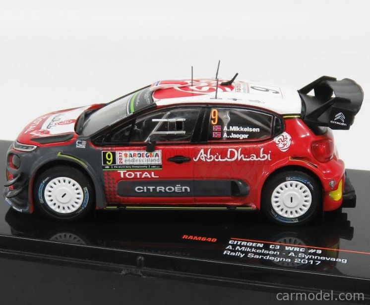 Ixo-models Citroen C3 Wrc Abu Dhabi N 9 Rally Sardegna 2017 1:43