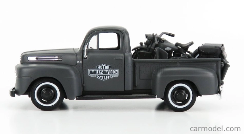 Maisto Ford USA F-1 Pick-up Custom USA Harley-Davidson 1948 + Motorcycle Harley Davidson Wla Flathead 1942 1:24 Matt Grey