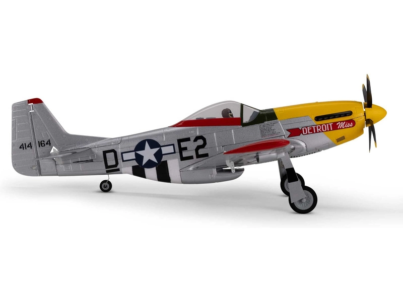 RC letadlo E-flite P-51D Mustang 0.49m Detroit Miss SAFE Select BNF Basic