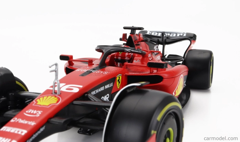 Bburago Ferrari F1 Sf-23 Team Scuderia Ferrari N 16 2023 Charles Leclerc 1:18, červená