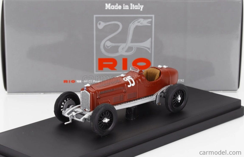 Rio-models Alfa romeo P3 Spider N 30 Klausenrnnen Gp 1932 Rudolf Caracciola 1:43 Červená