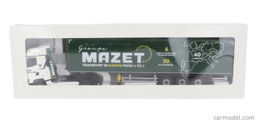 Eligor Renault T-line High Truck Cassonato Mazet Transports 2023 1:43 Bielozelený