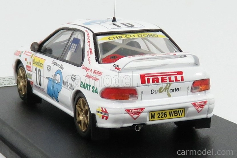 Trofeu Subaru Impreza N 10 Rally Montecarlo 1997 O.burri - C.hofmann 1:43 Bílá