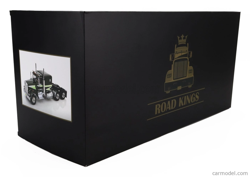 Road-kings Kenworth W900 Tractor Truck 3-assi Moving On 1989 1:18 Zelená