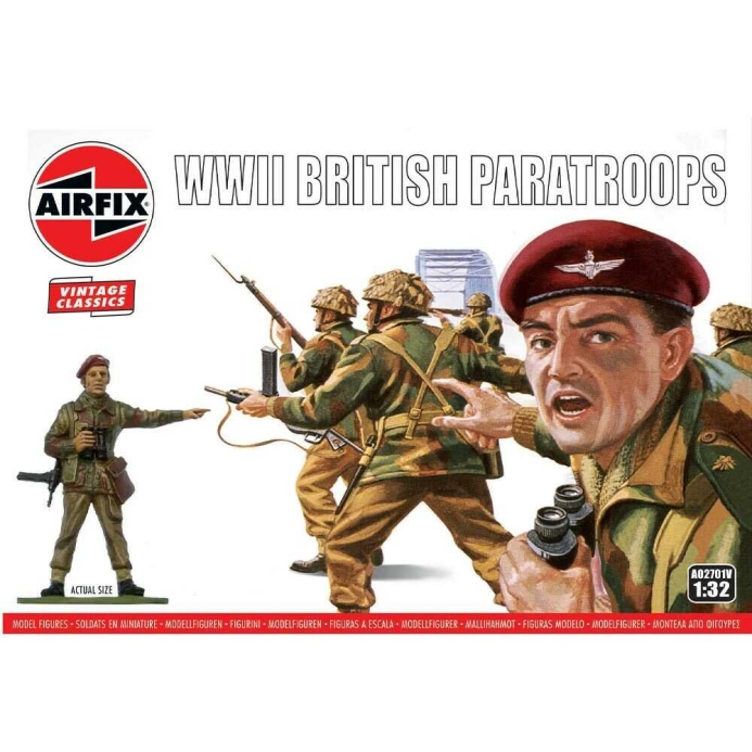 Airfix figúrky – WWII British Paratroops (1:32) (Vintage)