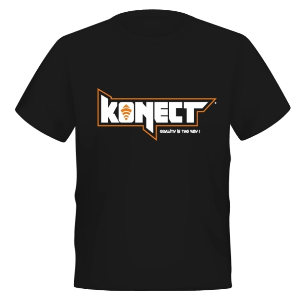 KONECT tričko čierne - veľkosť "XXL"