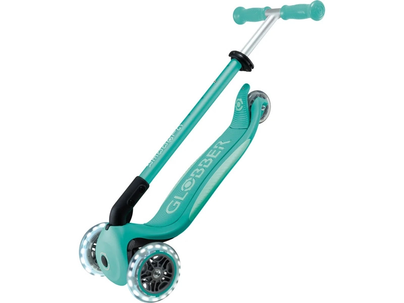 Globber - Koloběžka Primo Plus Lights V2 skládací Blue/Emerald Green