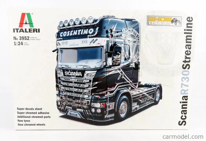 Italeri Scania R730 Tractor Truck Streamline 2-assi 2011 1:24 /