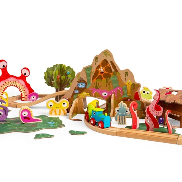 Bigjigs Rail Dřevěná vláčkodráha Příšerky