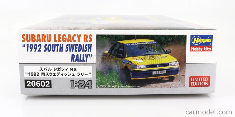 Hasegawa Subaru Legacy Rs N 18 Rally Sweden 1992 R.ericsson - O.carlsson 1:24 /