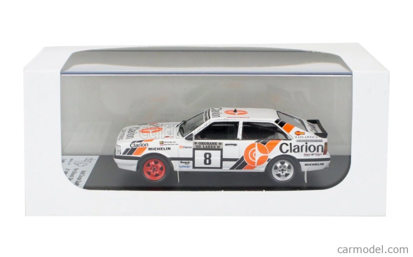 Trofeu Audi Quattro Coupe N 8 Rally 1000 Lakes 1987 Per Eklund - Dave Whittock 1:43 Bílá Modrá Oranžová