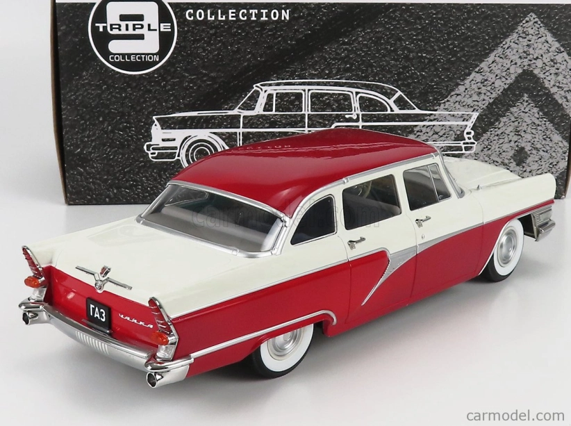 Triple9 GAZ 13 Seagull Chaika 1959 1:18 Tmavě Červená Bílá