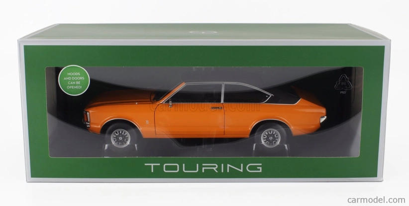 Cestovné modely áut Ford england Granada Consul 2.3l V6 Gt Coupe Ii Series 1975 1:18 Orange Black