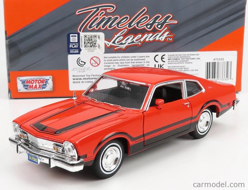 Motor-max Ford usa Maverick Grabber 1974 1:24 Tmavě Oranžová