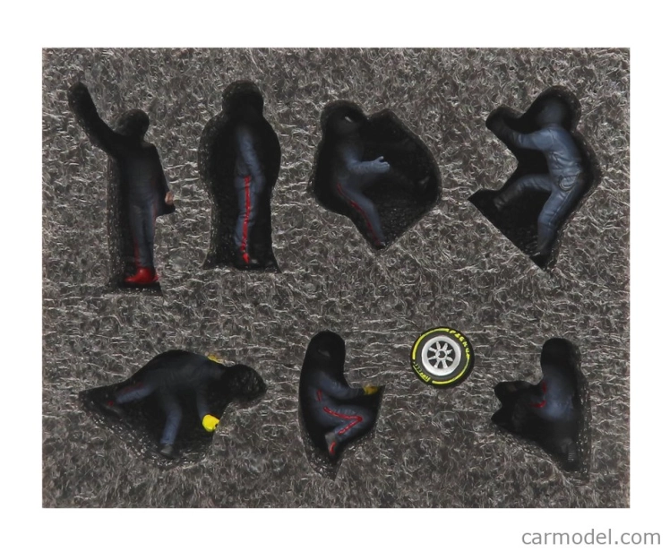 American diorama Figurky mechaniků F1 Pit-stop Set 2 2022 1:43, tmavě modrá