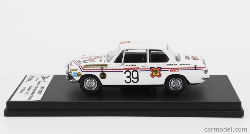 Trofeu BMW 2002 Ti (night Version) N 39 Rally Alpenfahrt 1973 Gerhard Stroppe - Walter Smolej 1:43 Bílá