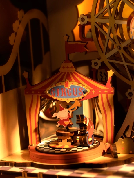 RoboTime 3D Dřevěné puzzle Karneval při západu slunce